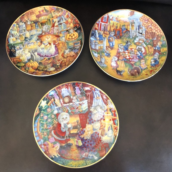 Franklin Mint Other - Perrrfect NIB 3 plate Bill Bell holiday set